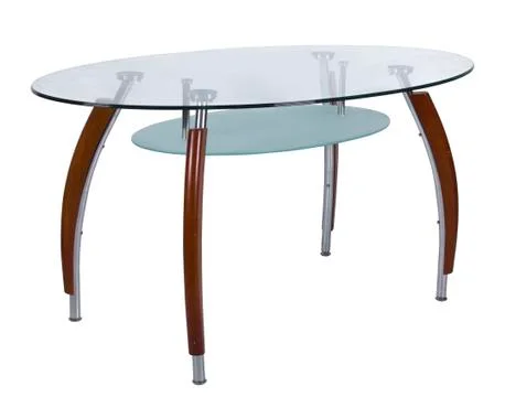 Table with a glass table-top Stock Photos