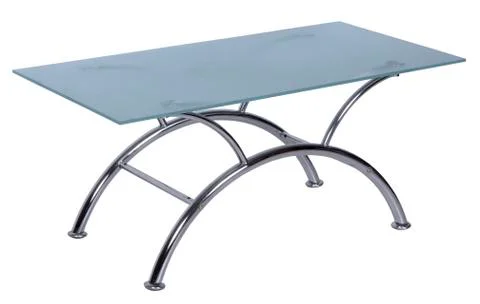 Table with a glass table-top Fotos de archivo