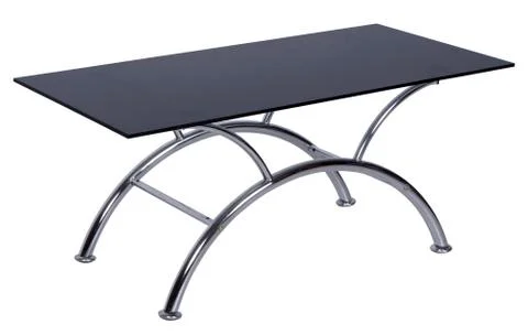 Table with a glass table-top Stock Photos