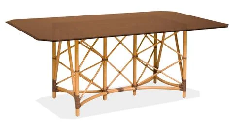Table with a glass table-top Stock Photos