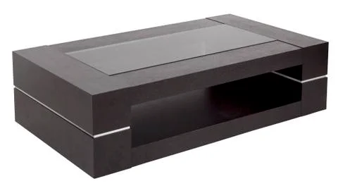 Table with a glass table-top Stock Photos
