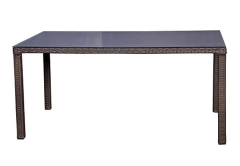 Table with a glass table-top Fotos de archivo