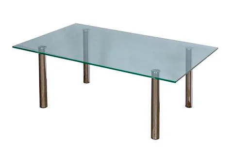 Table with a glass table-top Stock Photos