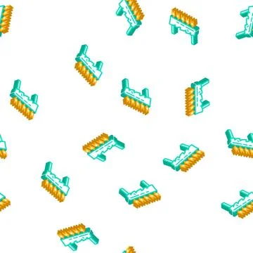 Table with glasses and wind isometric icon seamless pattern Stock Illustration