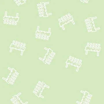 Table with glasses and wind line vector seamless pattern Stock Illustration