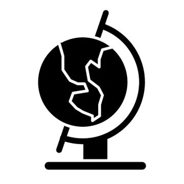 Table globe solid icon. Desk globe vector illustration isolated on white. World Stock Illustration