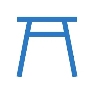 Table glyph color icon Stock Illustration