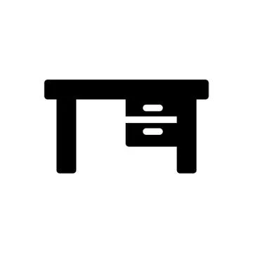 Table glyph flat icon 스톡 일러스트