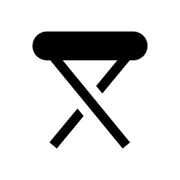 Table glyph flat icon Illustrazione stock