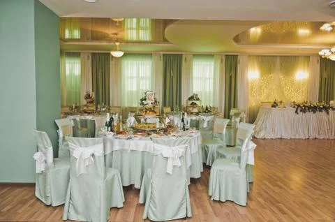 The table for the guests to the feast 8840. Stock Photos