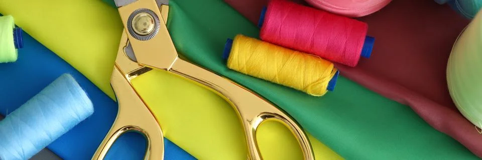 Table of hardworking tailor Stock Photos