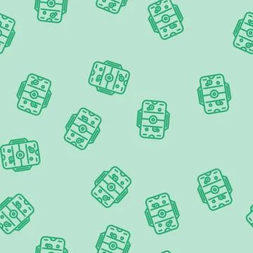 Table hockey board line vector seamless pattern Stock Illustration