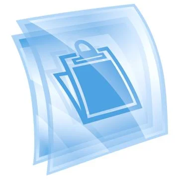 Table icon blue, isolated on white background. 库存插图