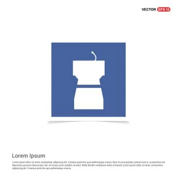 Table icon - Blue photo Frame Stock Illustration