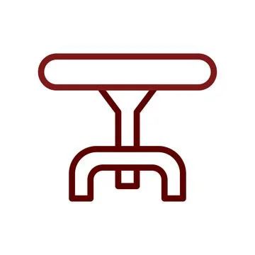 Table icon duocolor brown Illustrazione stock