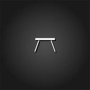 Table icon flat. Stock Illustration