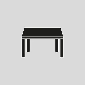Table icon in flat style isolated on grey background. For your design, logo Stock Illustration