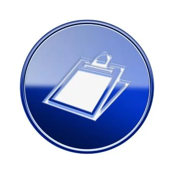 Table icon glossy blue, isolated on white background Stockillustratie