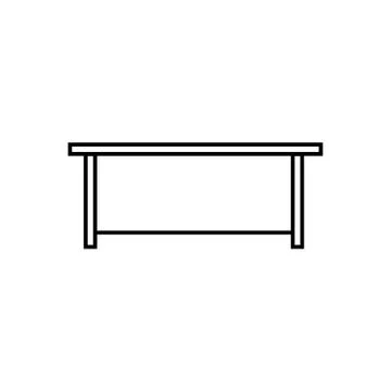 Table icon line outline style isolated on white background, the illustration  Stock Illustration