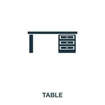 Table icon. Line style icon design. UI. Illustration of table icon. Pictogram Stock Illustration