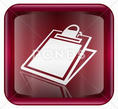 Table icon red, isolated on white background Illustration #20632980