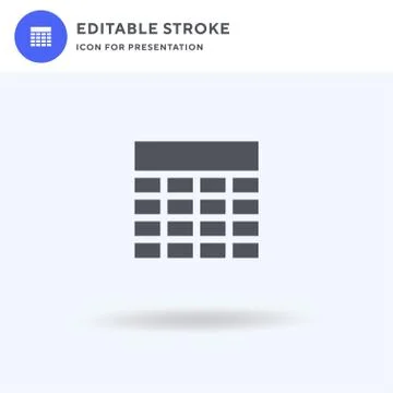 Table icon vector, filled flat sign, solid pictogram isolated on white, logo  Stock Illustration