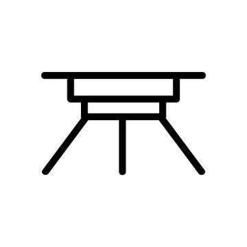 Table icon vector. Isolated contour symbol illustration Stock Illustration