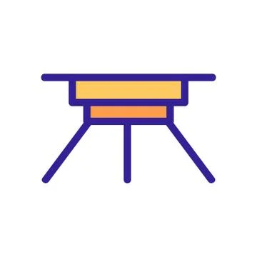 Table icon vector. Isolated contour symbol illustration 스톡 일러스트