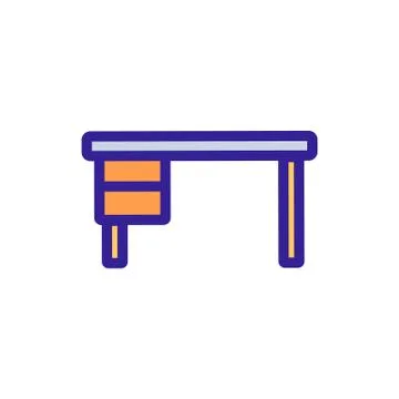 Table icon vector. Isolated contour symbol illustration 스톡 일러스트