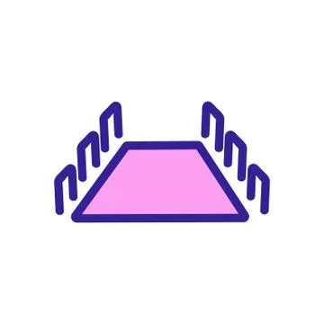 Table icon vector. Isolated contour symbol illustration Illustrazione stock