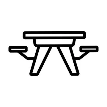 Table icon vector. Isolated contour symbol illustration 스톡 일러스트