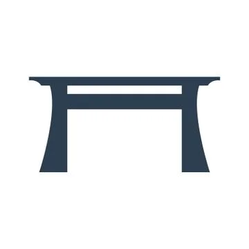 Table icon on white background. Stock Illustration