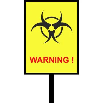 A table indicating the biological hazard. Vector image. Stock Illustration