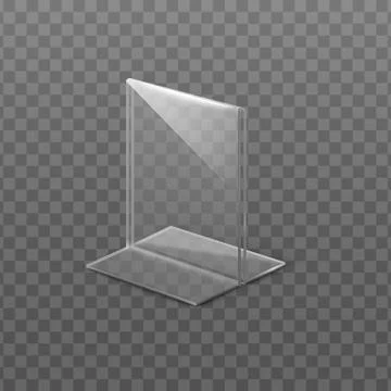 Table information stand or menu tent mockup vector illustration isolated. Illustrazione stock