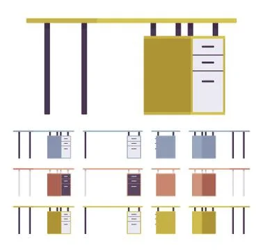 Table interior set Stock Illustration