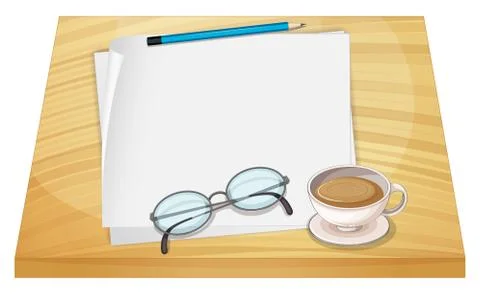 A table with items Stock Illustration