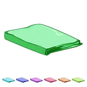 Table kitchen towel cartoon vector graphic Stock Illustration