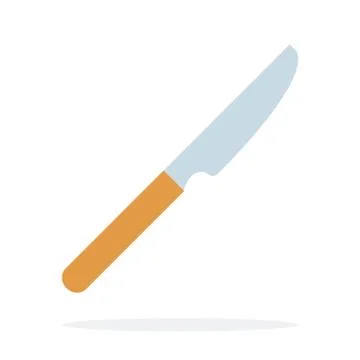Table knife for eating vector flat isolated Illustrazione stock