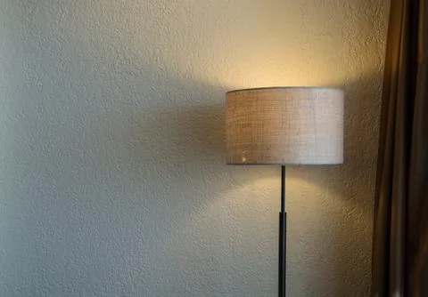 Table lamp on bedroom Stock-Fotos