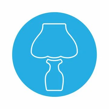 Table Lamp - Blue Monochrome ...Vector Graphic of - Table Lamp - Blue Monochr Illustrazione stock