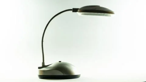 Table lamp like in computer mouse shape in white background Stock Photos