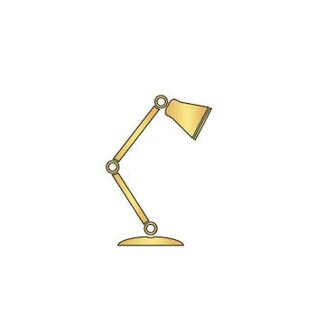 Table lamp computer symbol 스톡 일러스트