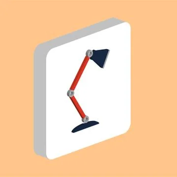 Table lamp computer symbol Stock Illustration