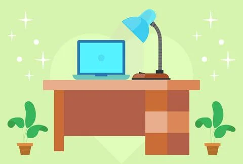 Table Lamp Concept Illustration Vector Style Illustration Stock Illustration