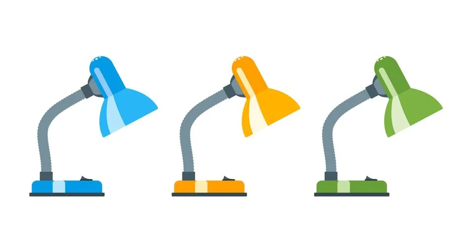 Table lamp. Flat design. Vector illustration Stock Illustration