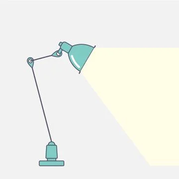 Table lamp. Flat design. Vector illustration Illustrazione stock