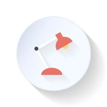 Table lamp flat icon Stock Illustration