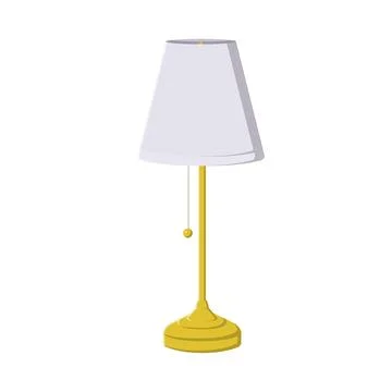 Table Lamp Flat Illustration. Clean Icon Design Element on Isolated White B.. Stock Illustration