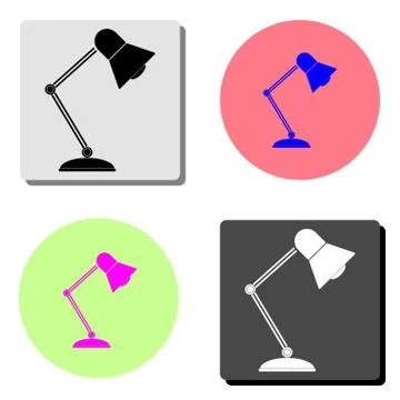 Table lamp. flat vector icon Stock Illustration