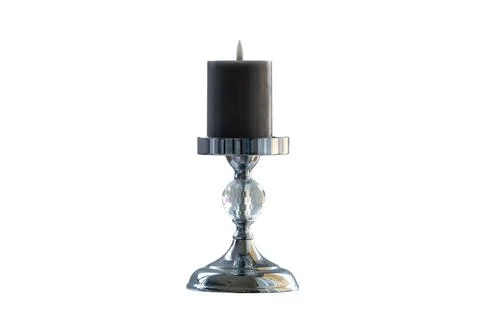Table lamp in the form of a candlestick isolated on white background Stock Photos